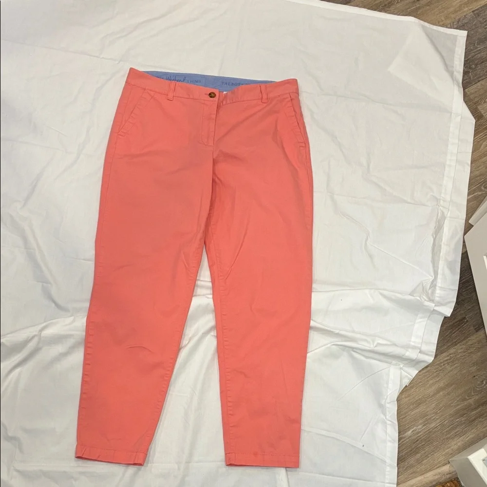 Talbots Coral-Orange Chino Trousers - Picture 1 of 9